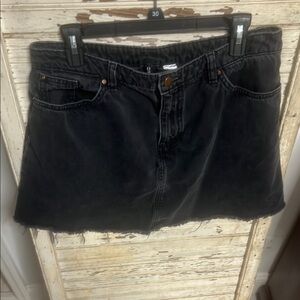 Black Denim Skirt